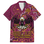 Personalised Sea Eagles NAIDOC Week 2024 Hawaiian Shirt Aboriginal Fire Burning Sparks