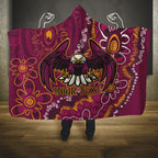 Personalised Sea Eagles NAIDOC Week 2024 Hooded Blanket Aboriginal Fire Burning Sparks