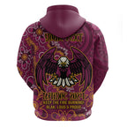 Personalised Sea Eagles NAIDOC Week 2024 Hoodie Aboriginal Fire Burning Sparks