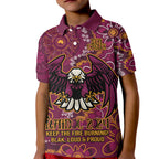 Personalised Sea Eagles NAIDOC Week 2024 Kid Polo Shirt Aboriginal Fire Burning Sparks