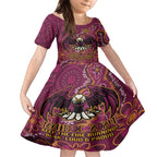 Personalised Sea Eagles NAIDOC Week 2024 Kid Short Sleeve Dress Aboriginal Fire Burning Sparks