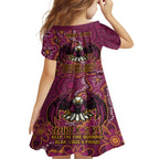 Personalised Sea Eagles NAIDOC Week 2024 Kid Short Sleeve Dress Aboriginal Fire Burning Sparks