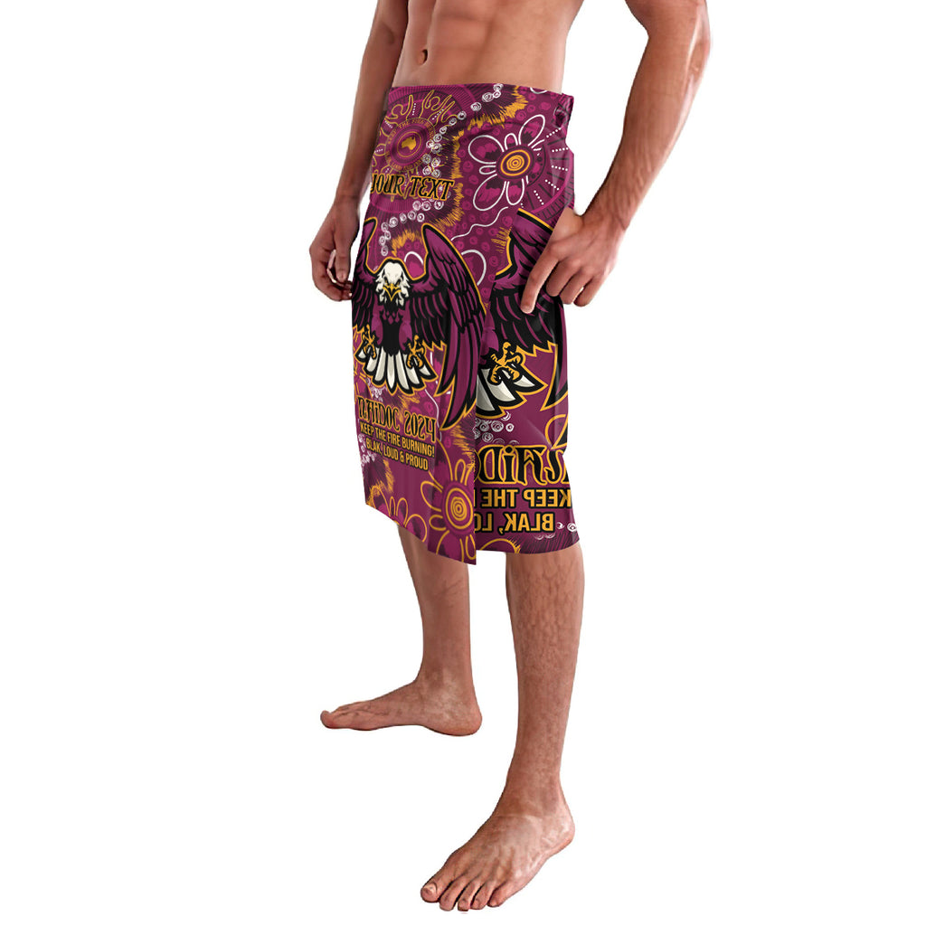 Personalised Sea Eagles NAIDOC Week 2024 Lavalava Aboriginal Fire Burning Sparks