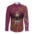 Personalised Sea Eagles NAIDOC Week 2024 Long Sleeve Button Shirt Aboriginal Fire Burning Sparks