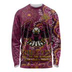 Personalised Sea Eagles NAIDOC Week 2024 Long Sleeve Shirt Aboriginal Fire Burning Sparks