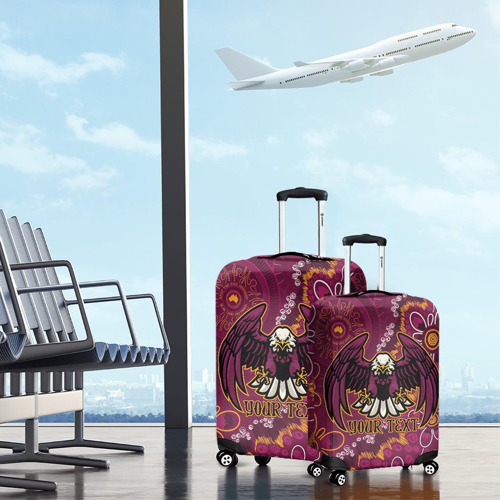 Personalised Sea Eagles NAIDOC Week 2024 Luggage Cover Aboriginal Fire Burning Sparks