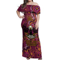 Personalised Sea Eagles NAIDOC Week 2024 Off Shoulder Maxi Dress Aboriginal Fire Burning Sparks