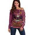 Personalised Sea Eagles NAIDOC Week 2024 Off Shoulder Sweater Aboriginal Fire Burning Sparks