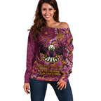 Personalised Sea Eagles NAIDOC Week 2024 Off Shoulder Sweater Aboriginal Fire Burning Sparks