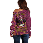 Personalised Sea Eagles NAIDOC Week 2024 Off Shoulder Sweater Aboriginal Fire Burning Sparks