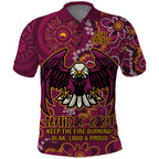 Personalised Sea Eagles NAIDOC Week 2024 Polo Shirt Aboriginal Fire Burning Sparks