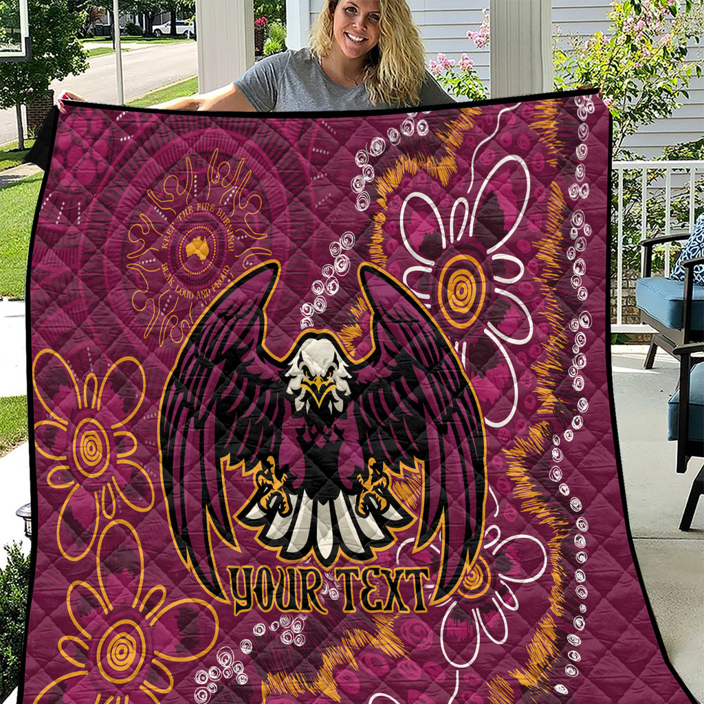 Personalised Sea Eagles NAIDOC Week 2024 Quilt Aboriginal Fire Burning Sparks