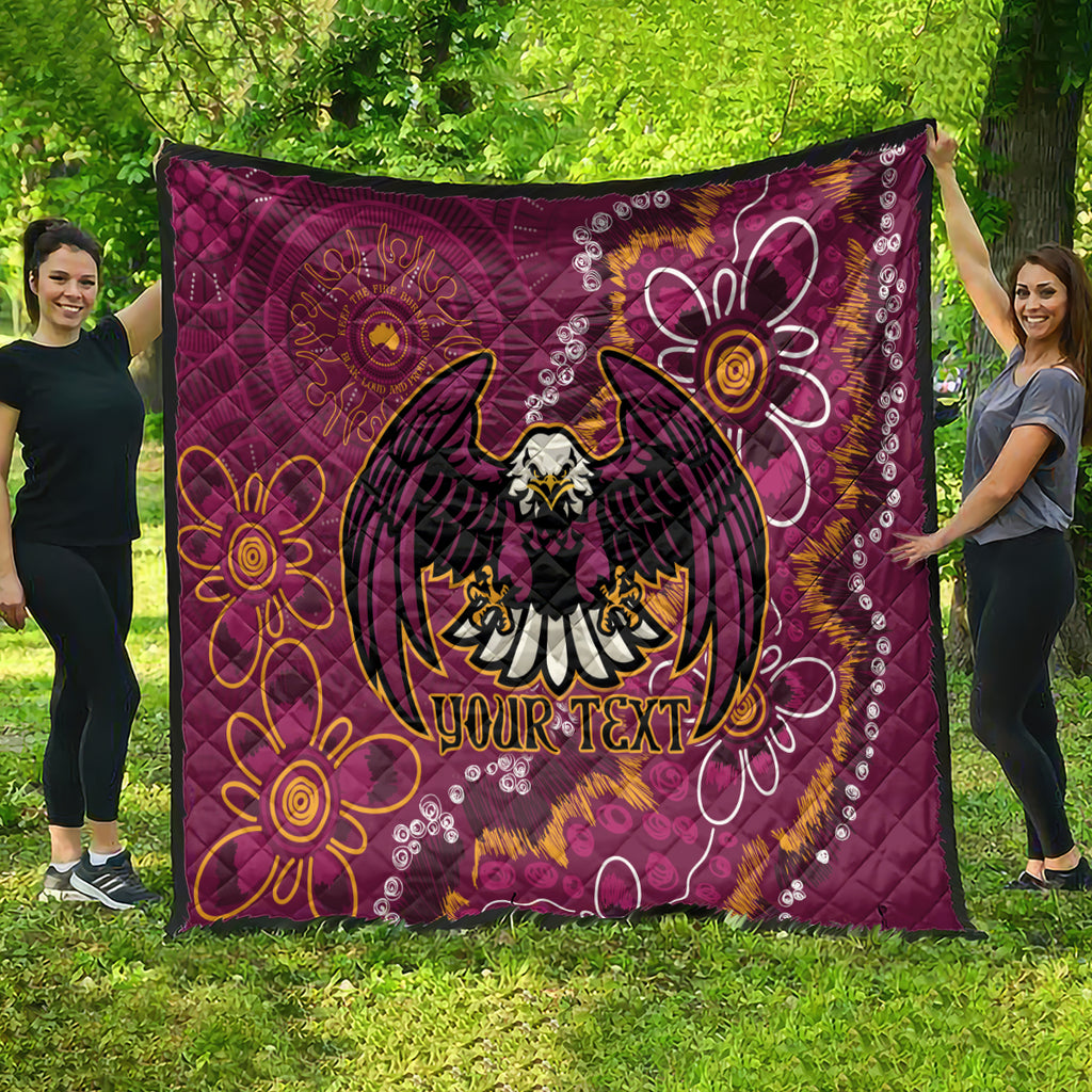 Personalised Sea Eagles NAIDOC Week 2024 Quilt Aboriginal Fire Burning Sparks