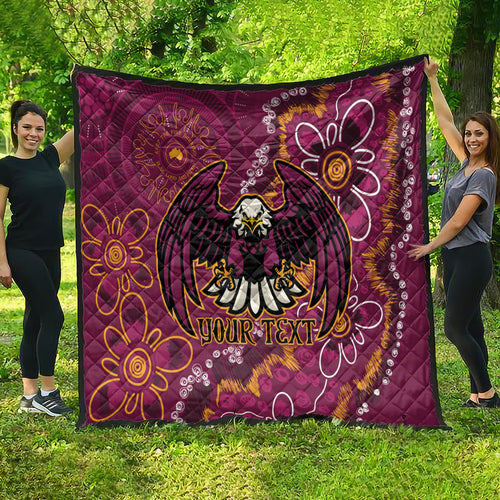 Personalised Sea Eagles NAIDOC Week 2024 Quilt Aboriginal Fire Burning Sparks