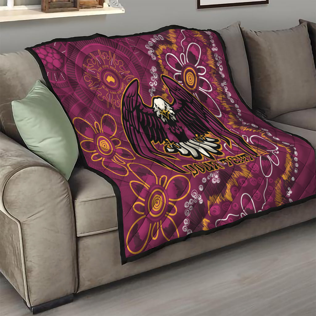 Personalised Sea Eagles NAIDOC Week 2024 Quilt Aboriginal Fire Burning Sparks