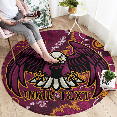Personalised Sea Eagles NAIDOC Week 2024 Round Carpet Aboriginal Fire Burning Sparks