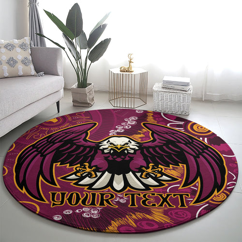 Personalised Sea Eagles NAIDOC Week 2024 Round Carpet Aboriginal Fire Burning Sparks