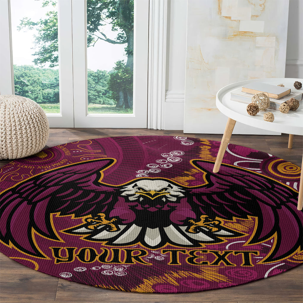 Personalised Sea Eagles NAIDOC Week 2024 Round Carpet Aboriginal Fire Burning Sparks