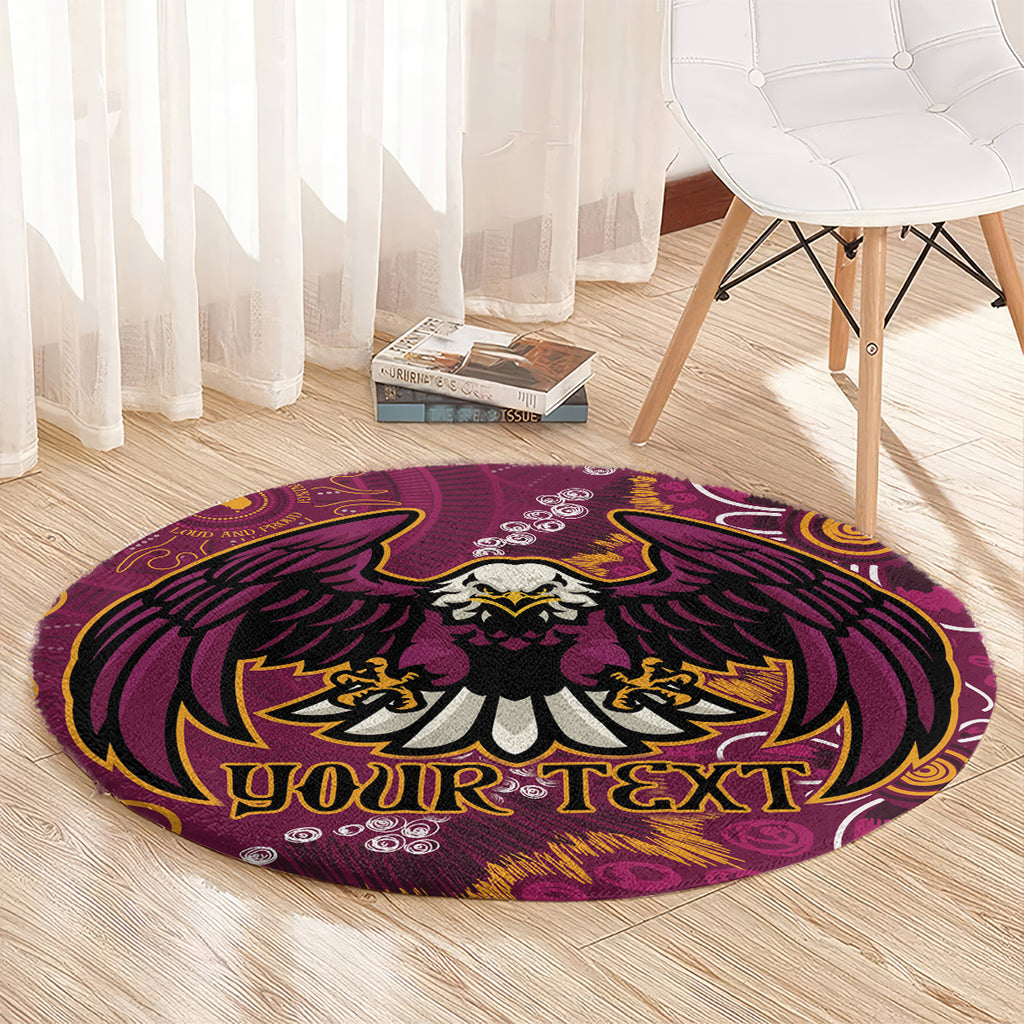 Personalised Sea Eagles NAIDOC Week 2024 Round Carpet Aboriginal Fire Burning Sparks