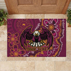 Personalised Sea Eagles NAIDOC Week 2024 Rubber Doormat Aboriginal Fire Burning Sparks