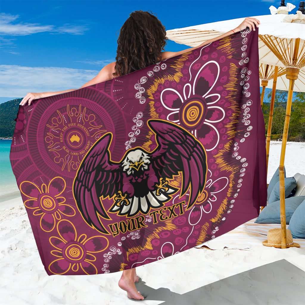 Personalised Sea Eagles NAIDOC Week 2024 Sarong Aboriginal Fire Burning Sparks