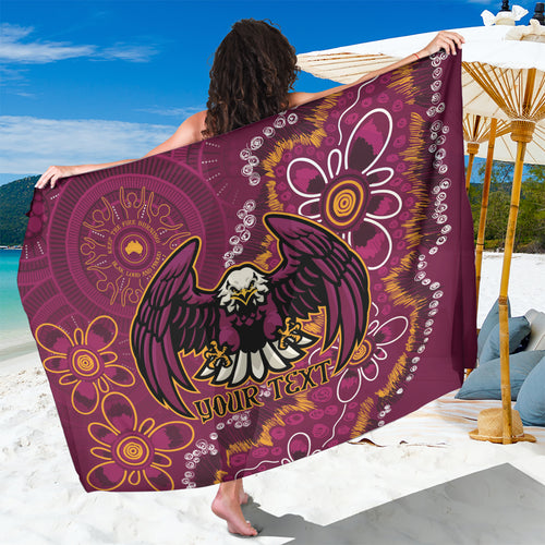 Personalised Sea Eagles NAIDOC Week 2024 Sarong Aboriginal Fire Burning Sparks