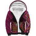 Personalised Sea Eagles NAIDOC Week 2024 Sherpa Hoodie Aboriginal Fire Burning Sparks