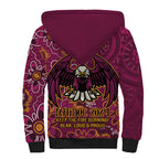 Personalised Sea Eagles NAIDOC Week 2024 Sherpa Hoodie Aboriginal Fire Burning Sparks