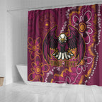 Personalised Sea Eagles NAIDOC Week 2024 Shower Curtain Aboriginal Fire Burning Sparks