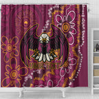 Personalised Sea Eagles NAIDOC Week 2024 Shower Curtain Aboriginal Fire Burning Sparks