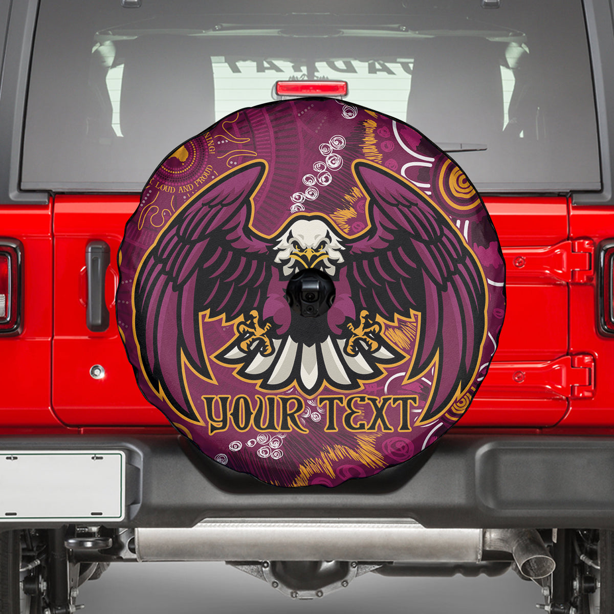 Personalised Sea Eagles NAIDOC Week 2024 Spare Tire Cover Aboriginal Fire Burning Sparks