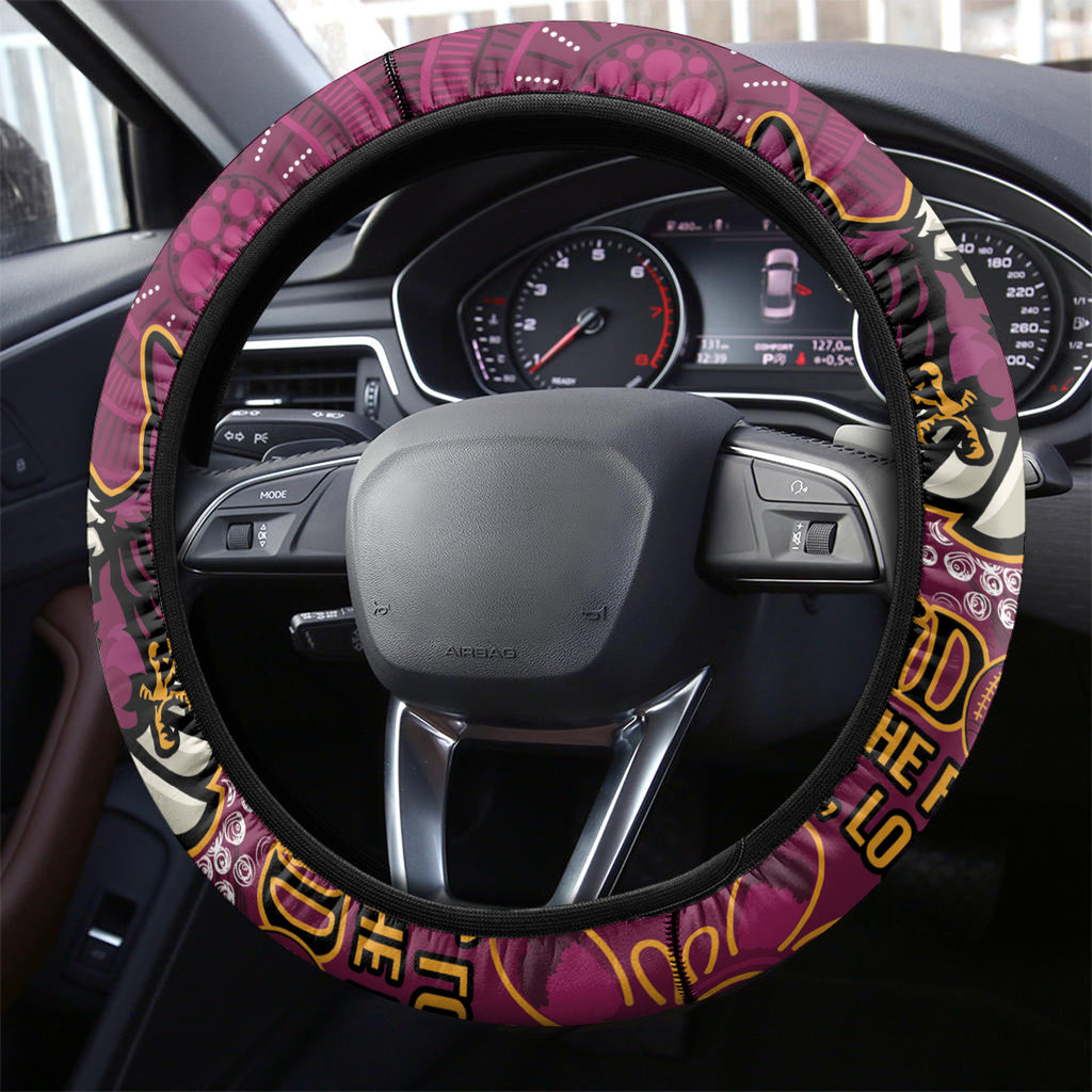 Sea Eagles NAIDOC Week 2024 Steering Wheel Cover Aboriginal Fire Burning Sparks