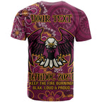 Personalised Sea Eagles NAIDOC Week 2024 T Shirt Aboriginal Fire Burning Sparks
