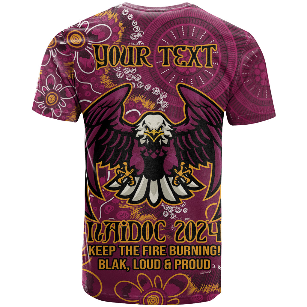 Personalised Sea Eagles NAIDOC Week 2024 T Shirt Aboriginal Fire Burning Sparks