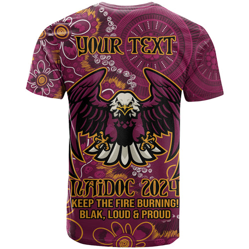 Personalised Sea Eagles NAIDOC Week 2024 T Shirt Aboriginal Fire Burning Sparks