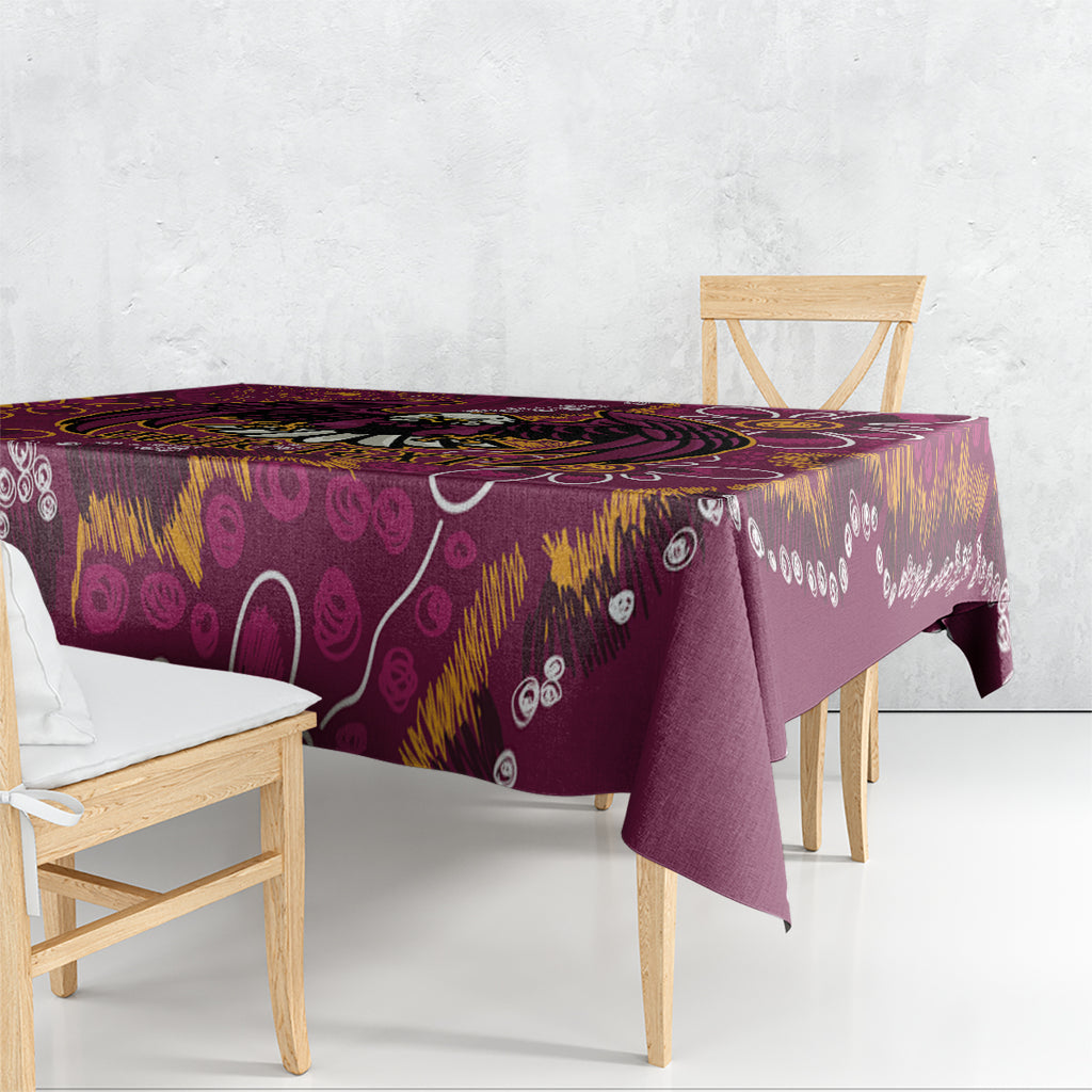 Personalised Sea Eagles NAIDOC Week 2024 Tablecloth Aboriginal Fire Burning Sparks