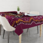 Personalised Sea Eagles NAIDOC Week 2024 Tablecloth Aboriginal Fire Burning Sparks