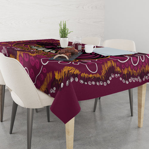 Personalised Sea Eagles NAIDOC Week 2024 Tablecloth Aboriginal Fire Burning Sparks