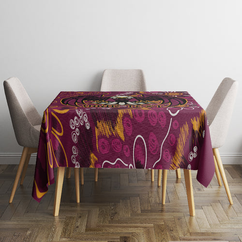 Personalised Sea Eagles NAIDOC Week 2024 Tablecloth Aboriginal Fire Burning Sparks