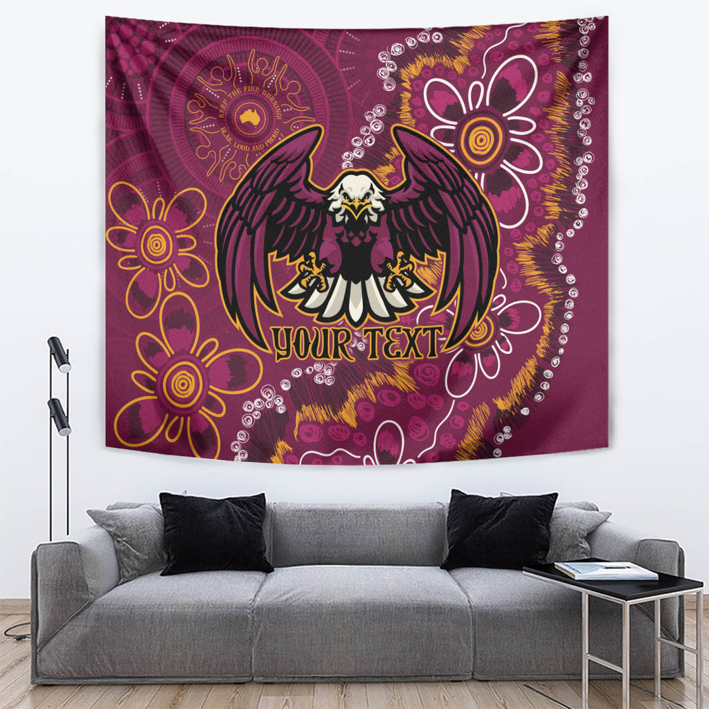 Personalised Sea Eagles NAIDOC Week 2024 Tapestry Aboriginal Fire Burning Sparks