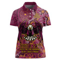 Personalised Sea Eagles NAIDOC Week 2024 Women Polo Shirt Aboriginal Fire Burning Sparks