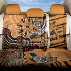Personalised Wests Tigers NAIDOC Week 2024 Back Car Seat Cover Aboriginal Fire Burning Sparks