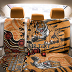 Personalised Wests Tigers NAIDOC Week 2024 Back Car Seat Cover Aboriginal Fire Burning Sparks