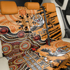 Personalised Wests Tigers NAIDOC Week 2024 Back Car Seat Cover Aboriginal Fire Burning Sparks