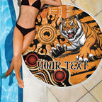 Personalised Wests Tigers NAIDOC Week 2024 Beach Blanket Aboriginal Fire Burning Sparks
