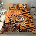 Personalised Wests Tigers NAIDOC Week 2024 Bedding Set Aboriginal Fire Burning Sparks