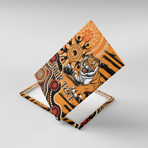 Personalised Wests Tigers NAIDOC Week 2024 Canvas Wall Art Aboriginal Fire Burning Sparks