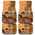 Personalised Wests Tigers NAIDOC Week 2024 Car Mats Aboriginal Fire Burning Sparks