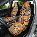 Personalised Wests Tigers NAIDOC Week 2024 Car Seat Cover Aboriginal Fire Burning Sparks