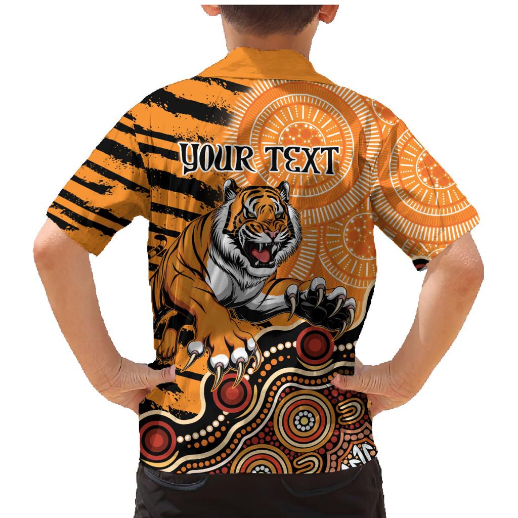 Personalised Wests Tigers NAIDOC Week 2024 Family Matching Mermaid Dress and Hawaiian Shirt Aboriginal Fire Burning Sparks